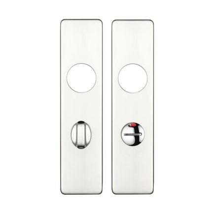 Zoo Hardware Cover plate for 19 mm RTD Lever on Short Backplate - Bathroom 57mm - 45mm x 180mm PSS - Polished Stainless