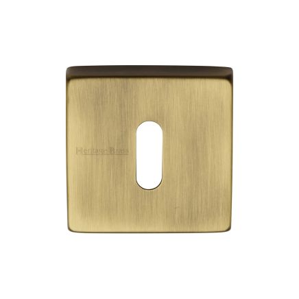 Heritage Brass Square Key Escutcheon Antique Brass finish