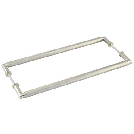 Burlington Piccadilly Pull Handles 425 X 20mm Back to Back Satin Nickel - By Frelan Hardware - BUR140SNB2B