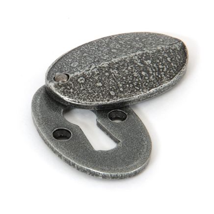 Pewter Oval Escutcheon & Cover