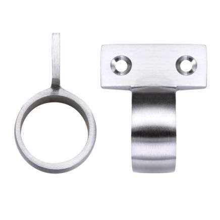 Zoo Hardware Window Sash Ring Vertical Fix - 28mm - Satin Chrome