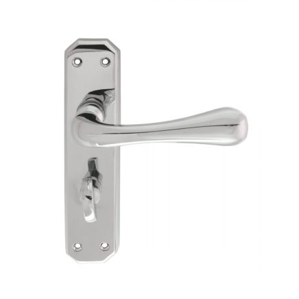 Eden Lever On Wc Backplate - Polished Chrome
