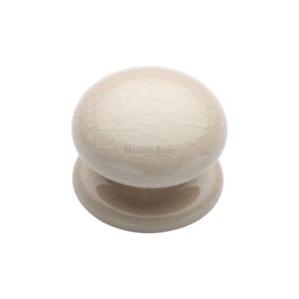 Cabinet Knob Cream Crackle 38mm with Porcelain base