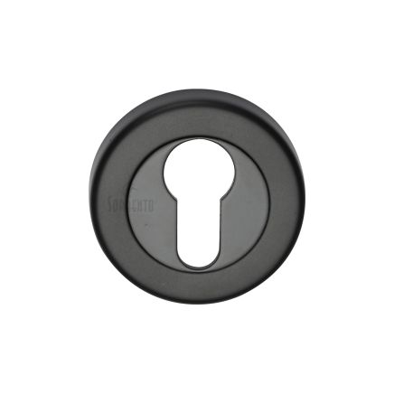 Sorrento Euro Profile Cylinder Escutcheon Matt Black finish