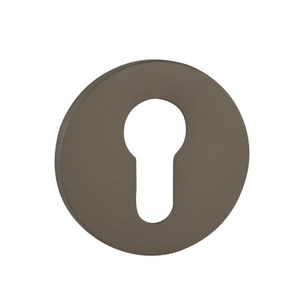 Tupai Rapido 5S Line Euro Escutcheons on 5mm Slimline Round Rose - Titanium