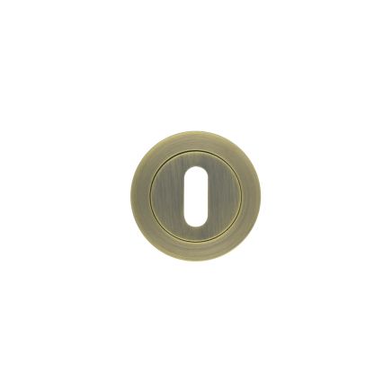 Zoo Hardware Standard profile round escutcheon - Antique Brass