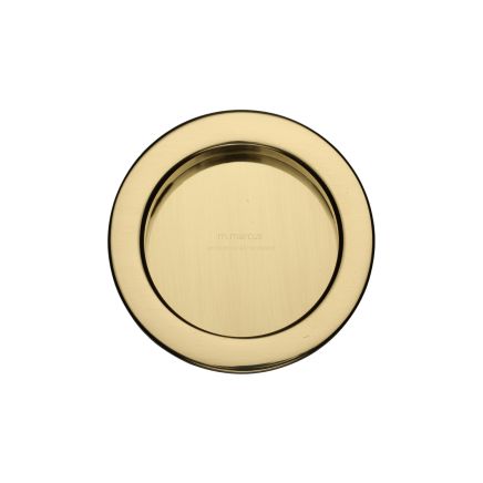 SLD Round Flush Pull Pair Polished Brass