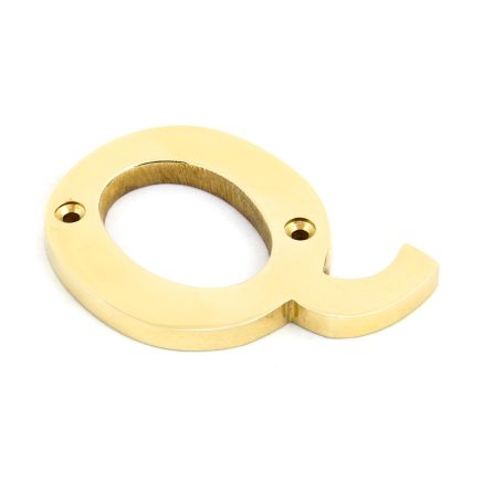 Polished Brass Letter Q