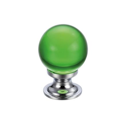 Zoo Hardware Glass Ball Cabinet Knob - Plain 25mm - Chrome