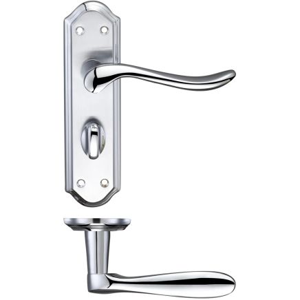 Zoo Hardware Lincoln Lever Bathroom (57mm c/c) Furniture - Satin