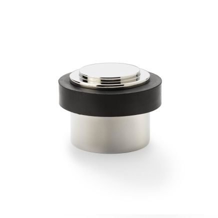Alexander & Wilks - Plain Floor Mounted Door Stop - PVD Polished Nickel