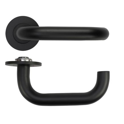 Zoo Hardware Maggiore Lever on 4mm Round Slim Sprung Rose - Black