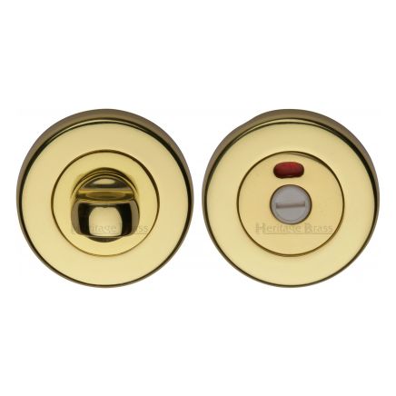 Heritage Brass Indicator Turn & Release for Bathroom Doors Polished Brass finish