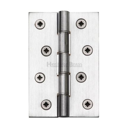 Heritage Brass Hinge Brass with Phosphor Washers 4" x 2 5/8" Satin Chrome finish