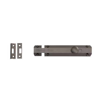 Heritage Brass Door Bolt Flat 6" Matt Bronze finish