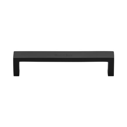 Heritage Brass Cabinet Pull Wide Metro Design 128mm CTC Matt Black Finish