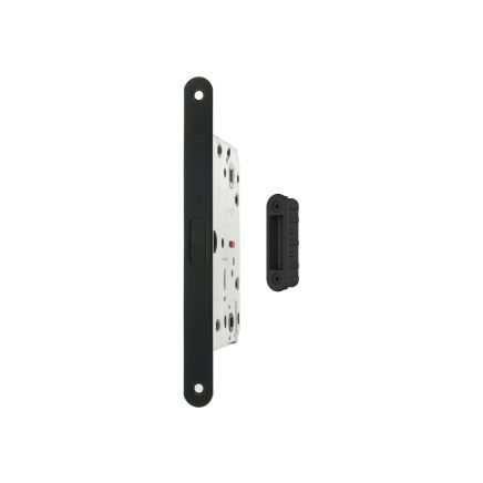 AGB Polaris 2XT Magnetic Bathroom Lock 60mm backset with strike plates for ALU doors - Matt Black