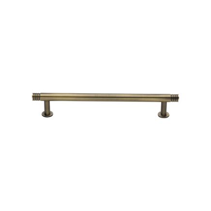 Heritage Brass Cabinet Pull Contour Design with 16mm Rose 128mm CTC Antique Brass finish