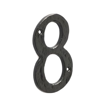 Antique Door Numerals 8 Black No. 8 - By Frelan Hardware - JAB15-8