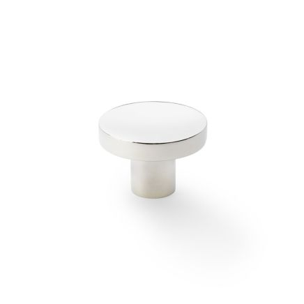 Alexander & Wilks - Hanover Plain Cupboard Knob - Polished Nickel - Knob 38mm