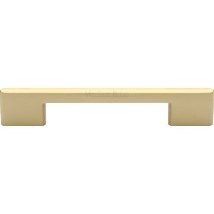 Heritage Brass Cabinet Pull Victorian Design 128mm CTC Satin Brass finish