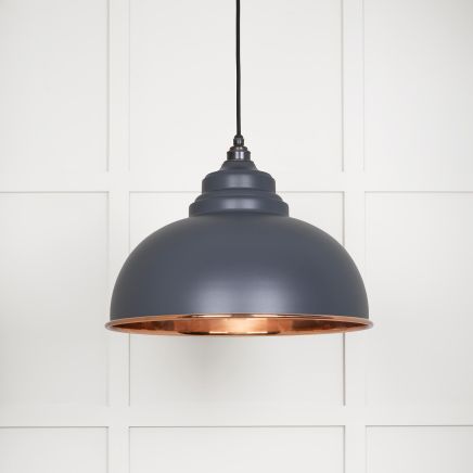 Smooth Copper Harborne Pendant in Slate
