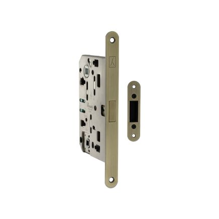 Bonaiti Polaris 2XT Magnetic Bathroom Lock 60mm backset - Matt Antique Brass