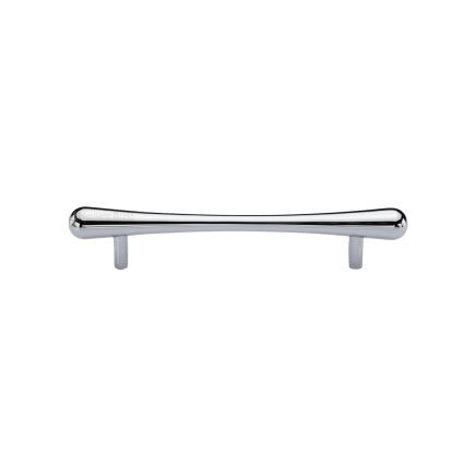 Heritage Brass Cabinet Pull T-Bar Raindrop Design 128mm CTC Polished Chrome Finish