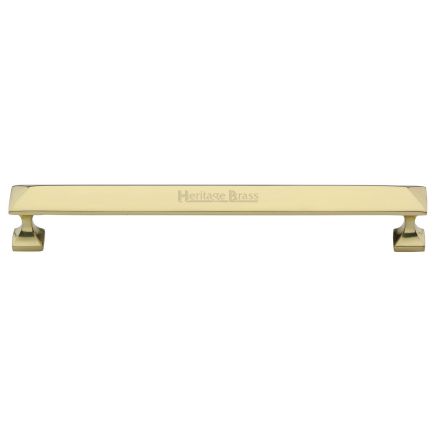Heritage Brass Cabinet Pull Pyramid Design 203mm CTC Polished Brass Finish