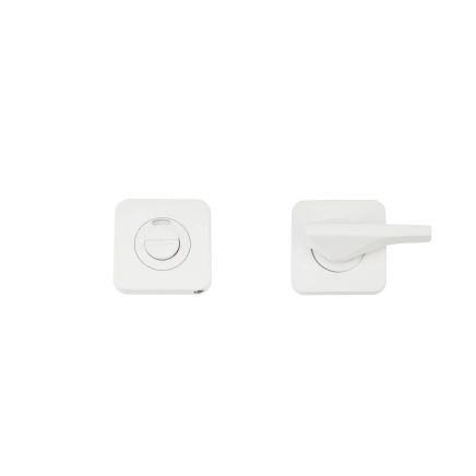 Zoo Hardware Accessible Turn & Indicator Release - Square Rose - Powder Coated White