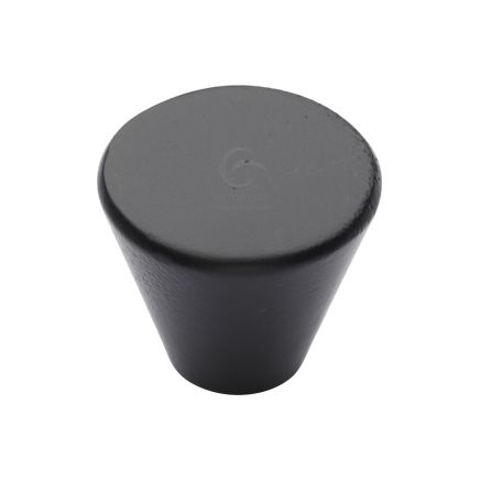 Black Iron Rustic Cabinet Knob Round Cone Design 32mm