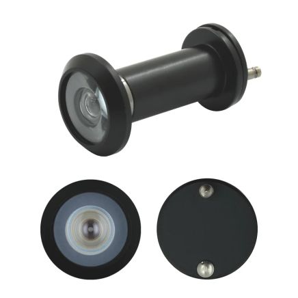 Zoo Hardware Door Viewer with Glass Lens - Matt Black