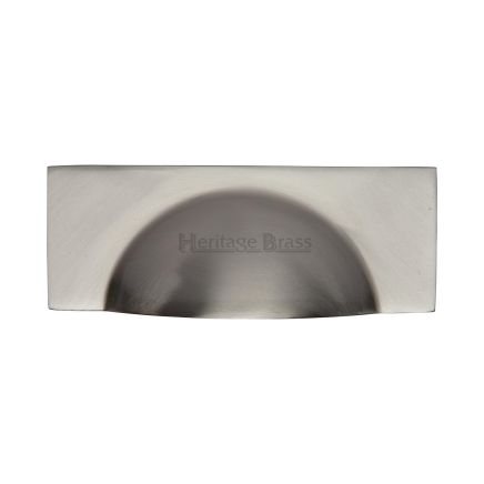 Heritage Brass Drawer Pull Hampshire Design 57mm CTC Satin Nickel Finish