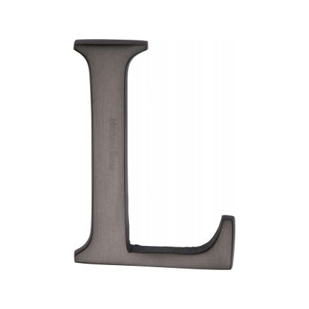Heritage Brass Alphabet L Pin Fix 51mm (2") Matt Bronze Finish