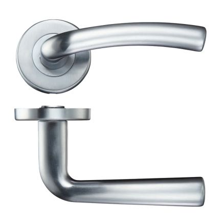 Zoo Hardware Seville lever on round rose - Satin Chrome