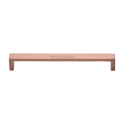 Heritage Brass Cabinet Pull Wide Metro Design 192mm CTC Satin Rose Gold Finish