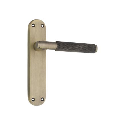 Connaught Knurled Lever on Backplate Latch Matt Antique