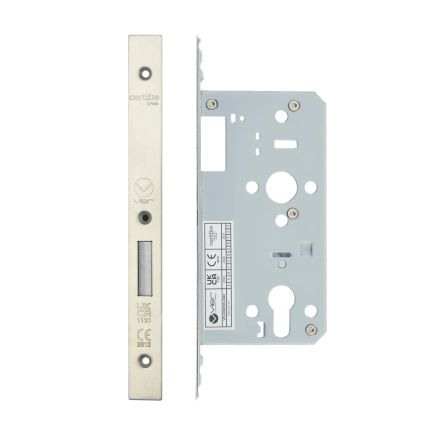 Zoo Hardware 2 Piece - DIN euro deadlock - backset 55mm - Stainless Steel