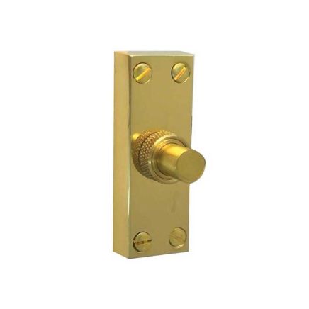 Jedo Bell Pushes 80x30mm Polished Brass - By Frelan Hardware - JV18PB