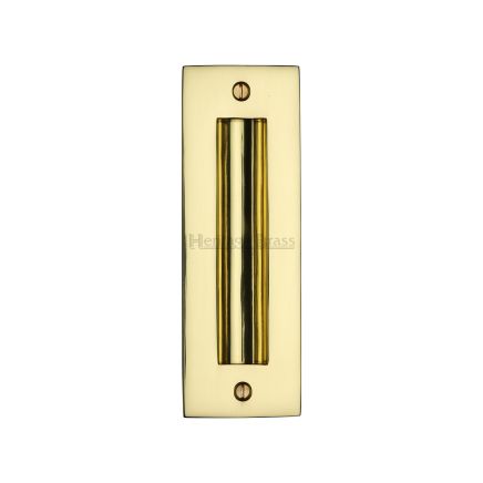 Flush Pull Handle 6" Polished Brass finish