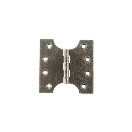 Atlantic (Solid Brass) Parliament Hinges 4" x 2" x 4mm - Distressed Silver (Pair)