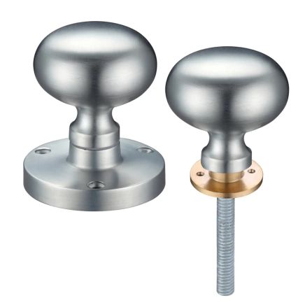 Zoo Hardware Zoo Mushroom Rim Knob 61.5mm Rose dia. 52mm dia knob - Satin