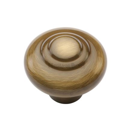 Heritage Brass Cabinet Knob Round Bead Design 32mm Antique Brass finish