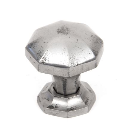 Natural Smooth Octagonal Cabinet Knob - Small