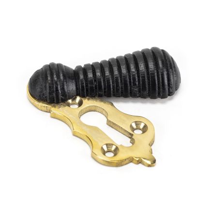 Ebony & Polished Brass Beehive Escutcheon