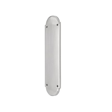 Victorian Half Round Finger Plate 300mm Satin Chrome