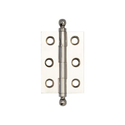 Hoxton Brass Finial Hinges 50x35mm Polished Nickel - By Frelan Hardware - HOX800PN