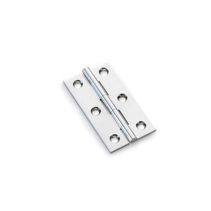 Alexander & Wilks - Heavy Pattern Solid Brass Cabinet Butt Hinge - Polished Chrome - 2.5"
