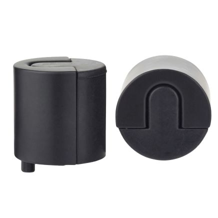 Zoo Hardware Door Stop Floor Mounted - Large Round - 40mm dia - Black