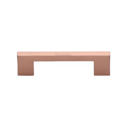 Heritage Brass Cabinet Pull Metro Design 96mm CTC Satin Rose Gold Finish